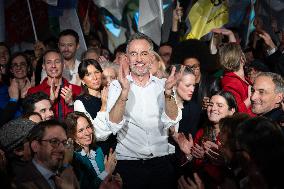 First campaign rally of Emmanuel Gregoire - Paris