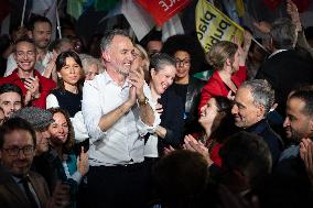 First campaign rally of Emmanuel Gregoire - Paris