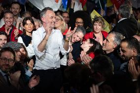 First campaign rally of Emmanuel Gregoire - Paris