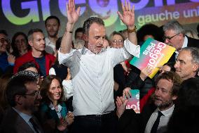 First campaign rally of Emmanuel Gregoire - Paris