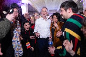 First campaign rally of Emmanuel Gregoire - Paris