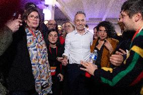 First campaign rally of Emmanuel Gregoire - Paris