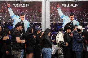 Fans Gather to Enter Yeison Jimenez Symbolic Funeral in Bogota