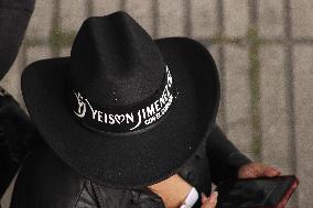 Fans Gather to Enter Yeison Jimenez Symbolic Funeral in Bogota