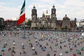 Nopalera Exhibition In Main Square Zocalo - Mexico City