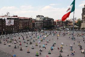 Nopalera Exhibition In Main Square Zocalo - Mexico City