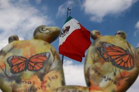 Nopalera Exhibition In Main Square Zocalo - Mexico City