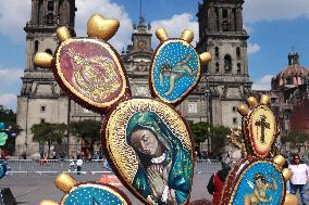 Nopalera Exhibition In Main Square Zocalo - Mexico City