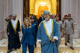 Sultan of Oman Receives Giorgia Meloni - Muscat