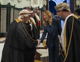 Sultan of Oman Receives Giorgia Meloni - Muscat