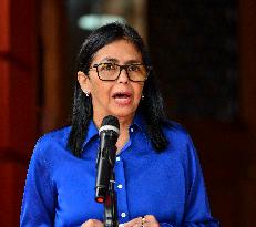 Venezuela S Acting President Delcy Rodriguez Attends A Press Conference - Caracas