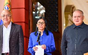 Venezuela S Acting President Delcy Rodriguez Attends A Press Conference - Caracas