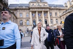 Appeal trial of Marine Le Pen and RN’s officials during a break - Paris AJ
