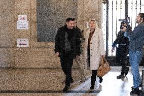 Appeal trial of Marine Le Pen and RN’s officials during a break - Paris AJ