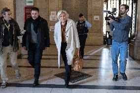 Appeal trial of Marine Le Pen and RN’s officials during a break - Paris AJ