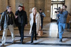 Appeal trial of Marine Le Pen and RN’s officials during a break - Paris AJ