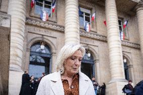 Appeal trial of Marine Le Pen and RN’s officials during a break - Paris AJ