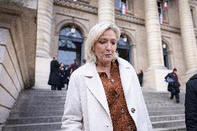 Appeal trial of Marine Le Pen and RN’s officials during a break - Paris AJ