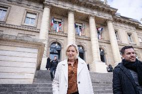 Appeal trial of Marine Le Pen and RN’s officials during a break - Paris AJ