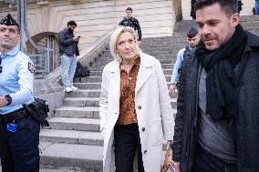 Appeal trial of Marine Le Pen and RN’s officials during a break - Paris AJ