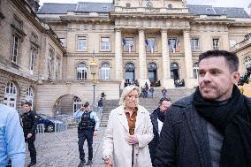 Appeal trial of Marine Le Pen and RN’s officials during a break - Paris AJ