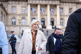 Appeal trial of Marine Le Pen and RN’s officials during a break - Paris AJ