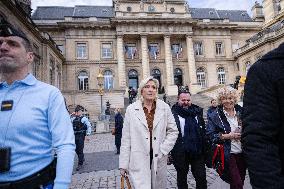 Appeal trial of Marine Le Pen and RN’s officials during a break - Paris AJ