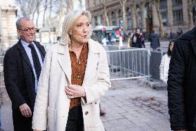 Appeal trial of Marine Le Pen and RN’s officials during a break - Paris AJ