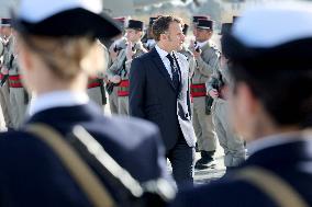 President Macron Presents His Wishes to The Armies - Istres