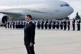 President Macron Presents His Wishes to The Armies - Istres