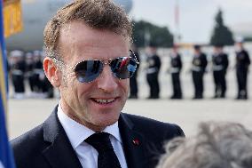 President Macron Presents His Wishes to The Armies - Istres
