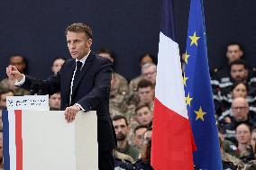 President Macron Presents His Wishes to The Armies - Istres