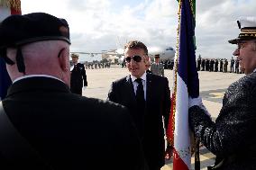 President Macron Presents His Wishes to The Armies - Istres