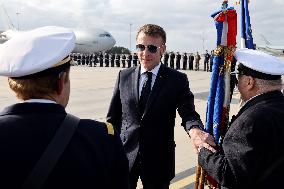 President Macron Presents His Wishes to The Armies - Istres