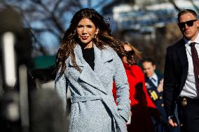 DC: U.S. Homeland Security Sec. Kristi Noem at White House