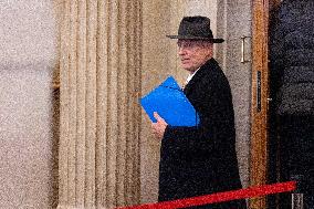 Appeal trial of Marine Le Pen and RN’s officials during a break - Paris AJ