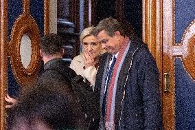 Appeal trial of Marine Le Pen and RN’s officials during a break - Paris AJ