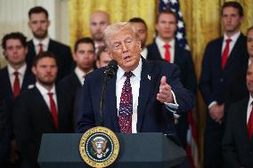 DC: President Trump honors the 2025 Stanley Cup Champions the Florida Panthers