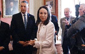 Venezuelan Opposition Leader And Nobel Peace Prize Winner MarÌa Corina Machado Meets With Senators On Capitol Hill