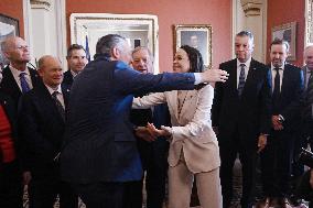 Venezuelan Opposition Leader And Nobel Peace Prize Winner MarÌa Corina Machado Meets With Senators On Capitol Hill