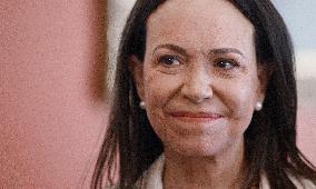 Venezuelan Opposition Leader And Nobel Peace Prize Winner MarÌa Corina Machado Meets With Senators On Capitol Hill