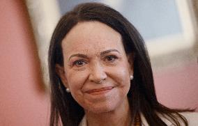 Venezuelan Opposition Leader And Nobel Peace Prize Winner MarÌa Corina Machado Meets With Senators On Capitol Hill