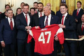 DC: President Trump honors the 2025 Stanley Cup Champions the Florida Panthers