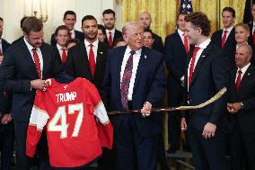 DC: President Trump honors the 2025 Stanley Cup Champions the Florida Panthers