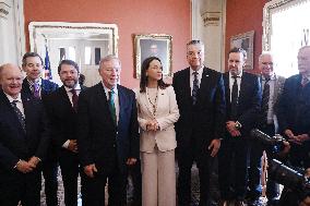 Venezuelan Opposition Leader And Nobel Peace Prize Winner MarÌa Corina Machado Meets With Senators On Capitol Hill
