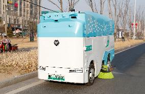 Washing And Sweeping Integrated Unmanned Vehicle