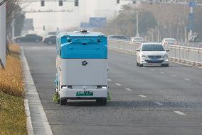 Washing And Sweeping Integrated Unmanned Vehicle