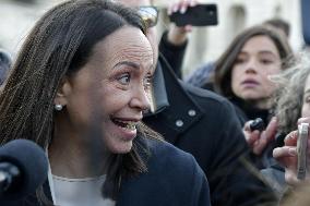 Venezuelan opposition leader Machado in Washington