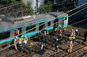 CORRECTED: Power outage stops train in Japan