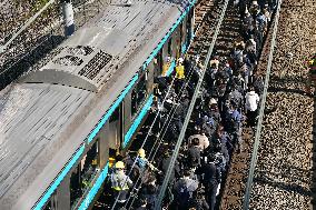 CORRECTED: Power outage stops train in Japan